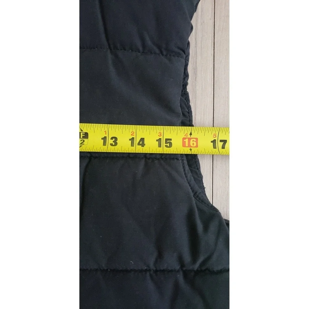 Gap Puffer Vest Mens S Black Quilted Snap Front Utility Outdoor